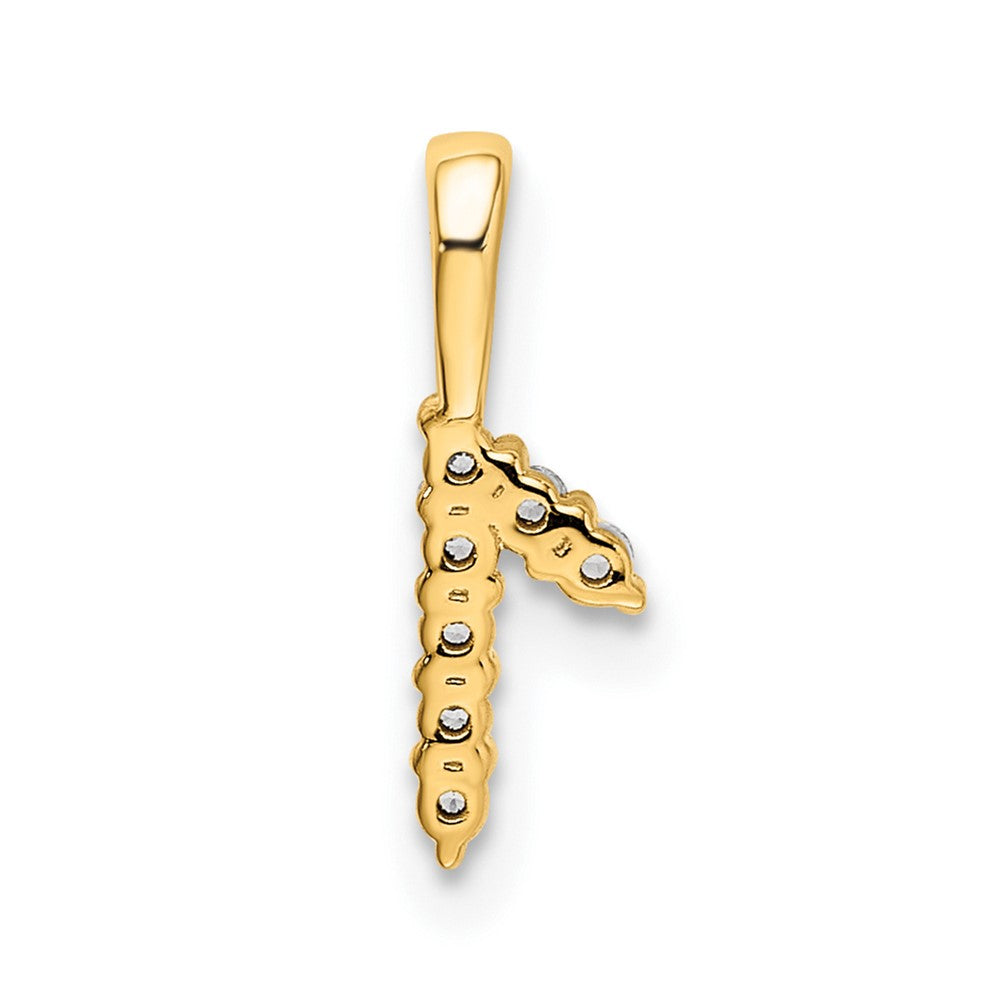 14K Diamond Number 1 Pendant