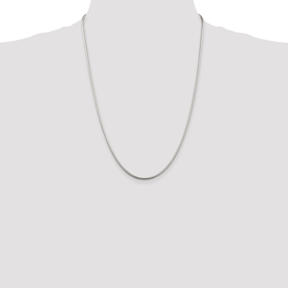 Sterling Silver 2mm Snake Chain 24 Inches