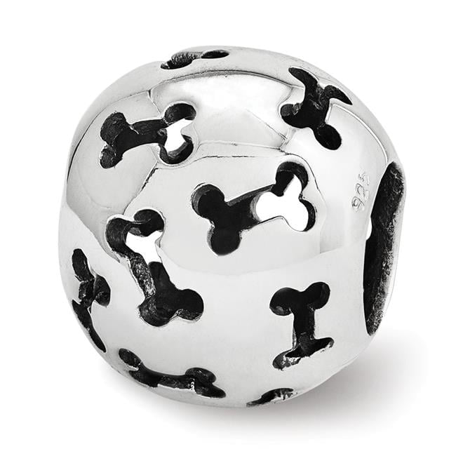 Sterling Silver Reflections Cutout Dog Bone Bead