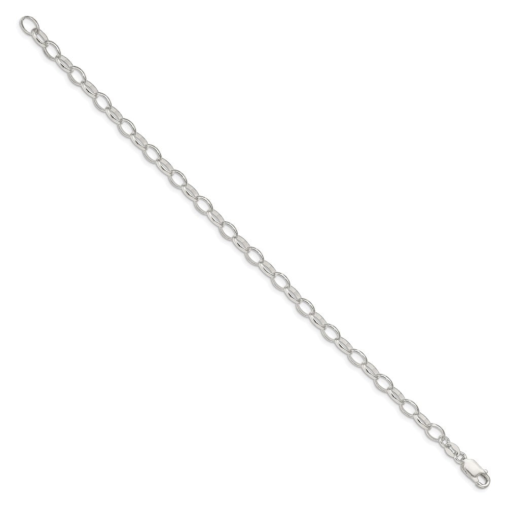 Sterling Silver 5mm Fancy Rolo Chain 7 inches