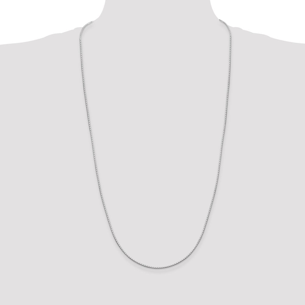Sterling Silver 1.25mm Mirror Box Chain 30 Inches