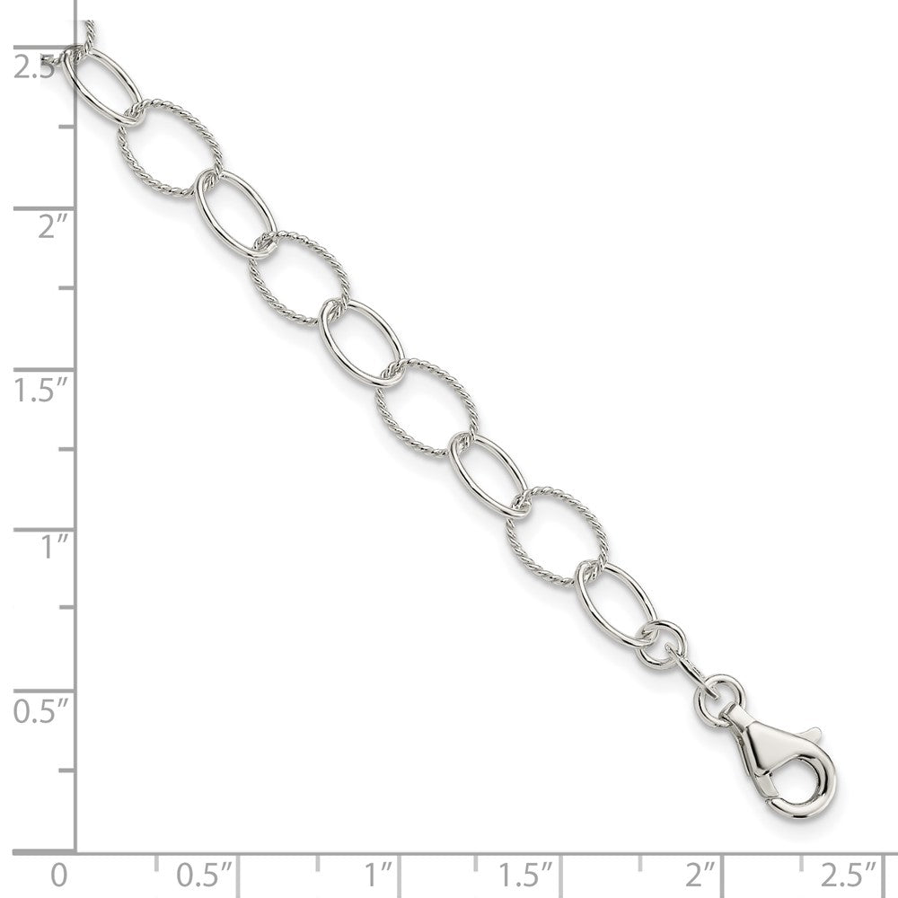 Sterling Silver Fancy Bracelet 7.5 inches
