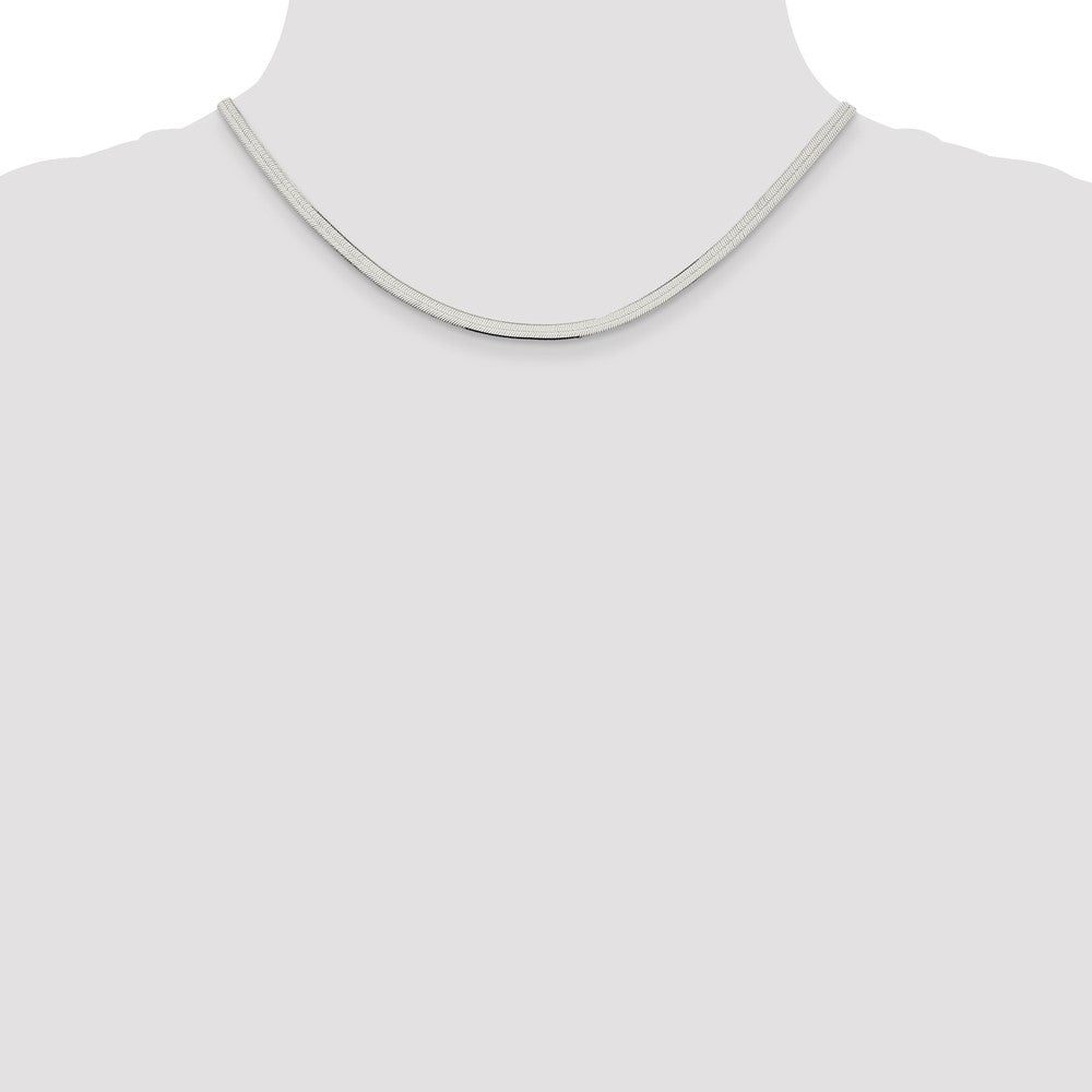 Sterling Silver 3.5mm Magic Herringbone Chain 16 Inches