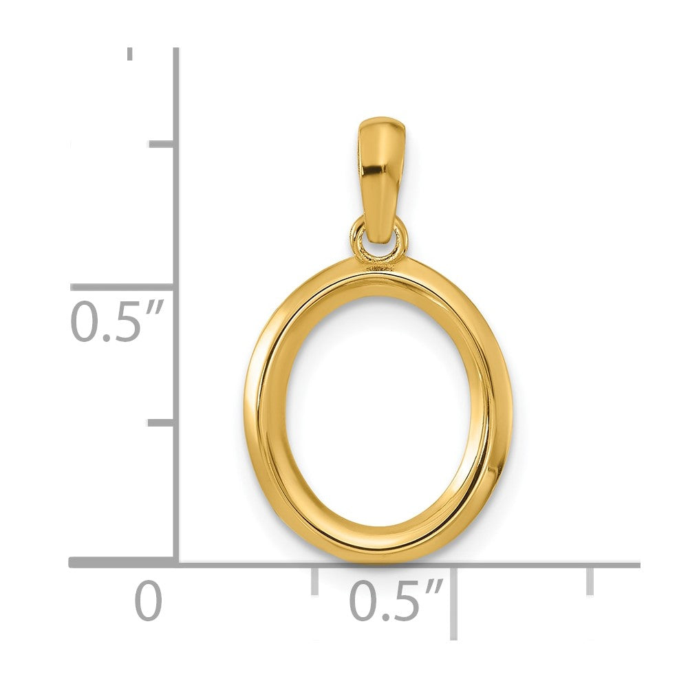 14k Yellow Gold Fancy Letter O