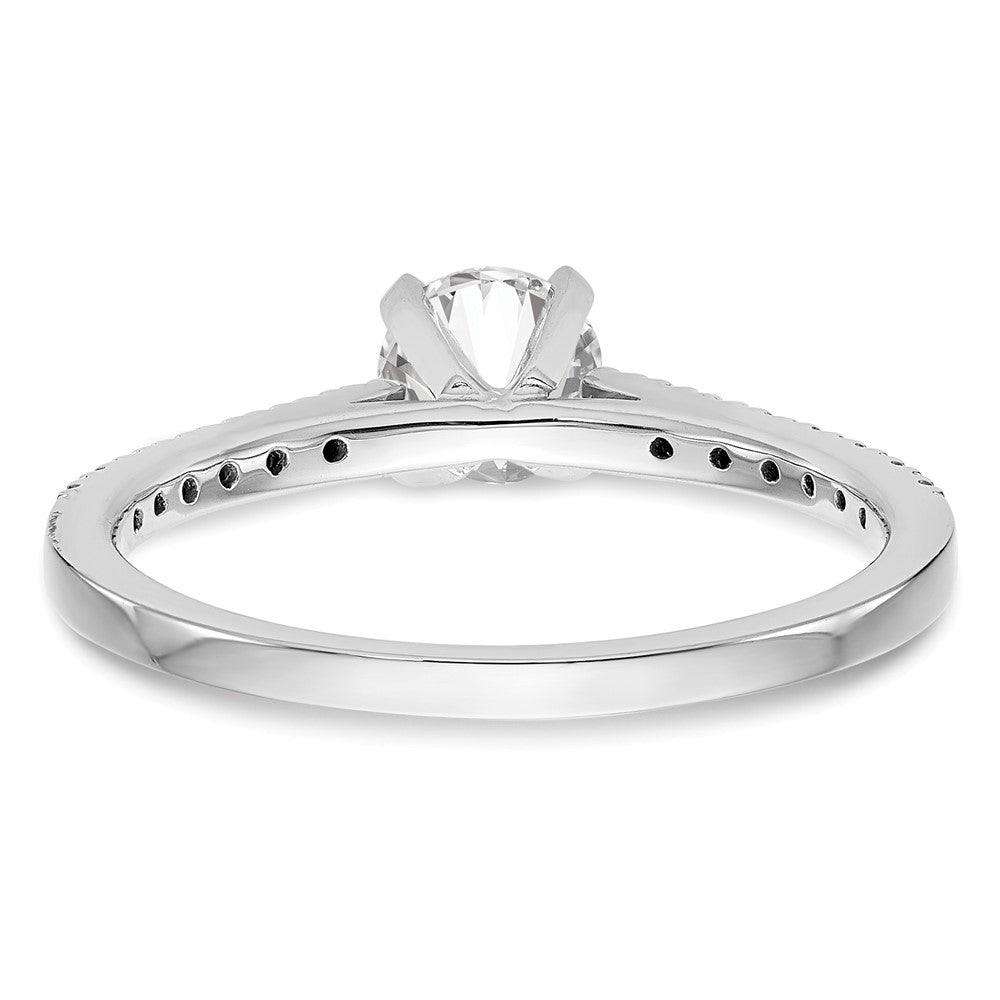10K White Gold Peg Set 1/10 carat Diamond Semi-mount Engagement Ring