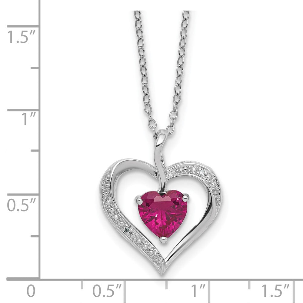 SS Created Ruby & Diamond Pend