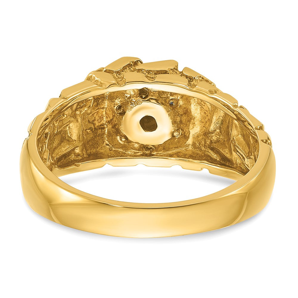 10k IBGoodman Men's Cluster Diamond Nugget Complete Ring