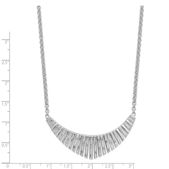 Sterling Silver Rhodium-plated D/C Necklace