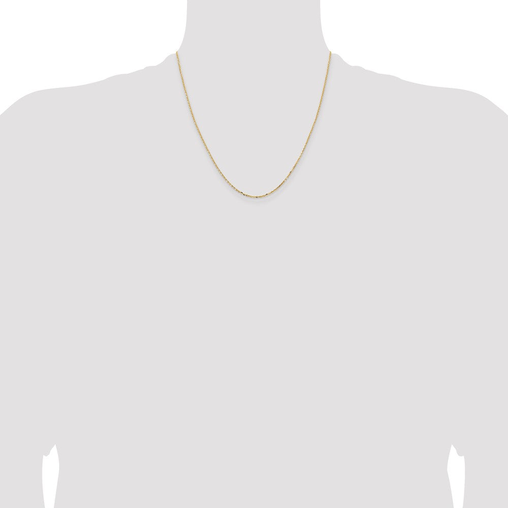 18K 1.5mm D/C Cable Chain