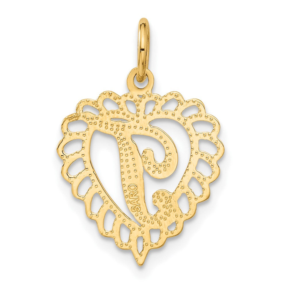 10k Gold Initial T Charm
