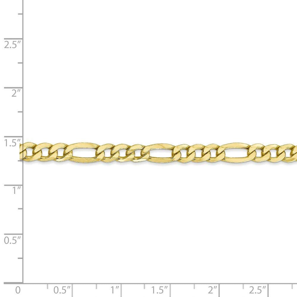 10k 5.35mm Semi-Solid Figaro Chain