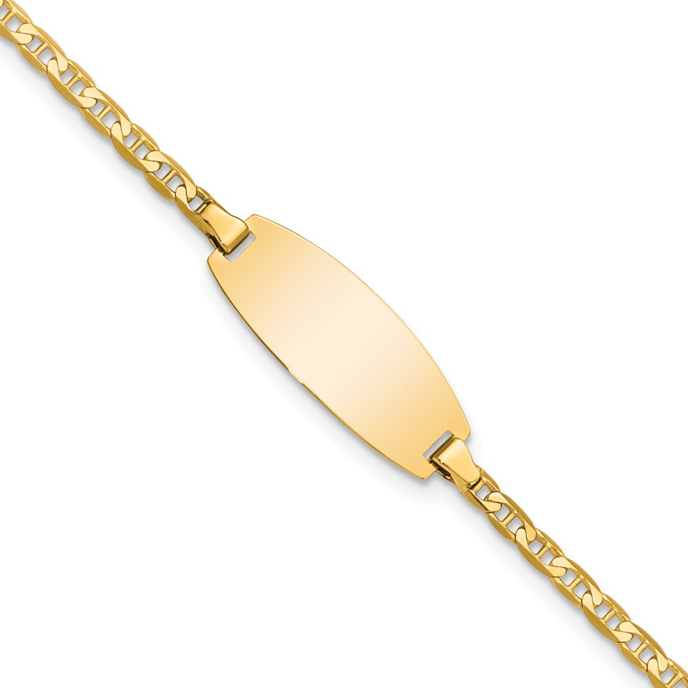 14k Oval Anchor ID Bracelet 5.5 inches