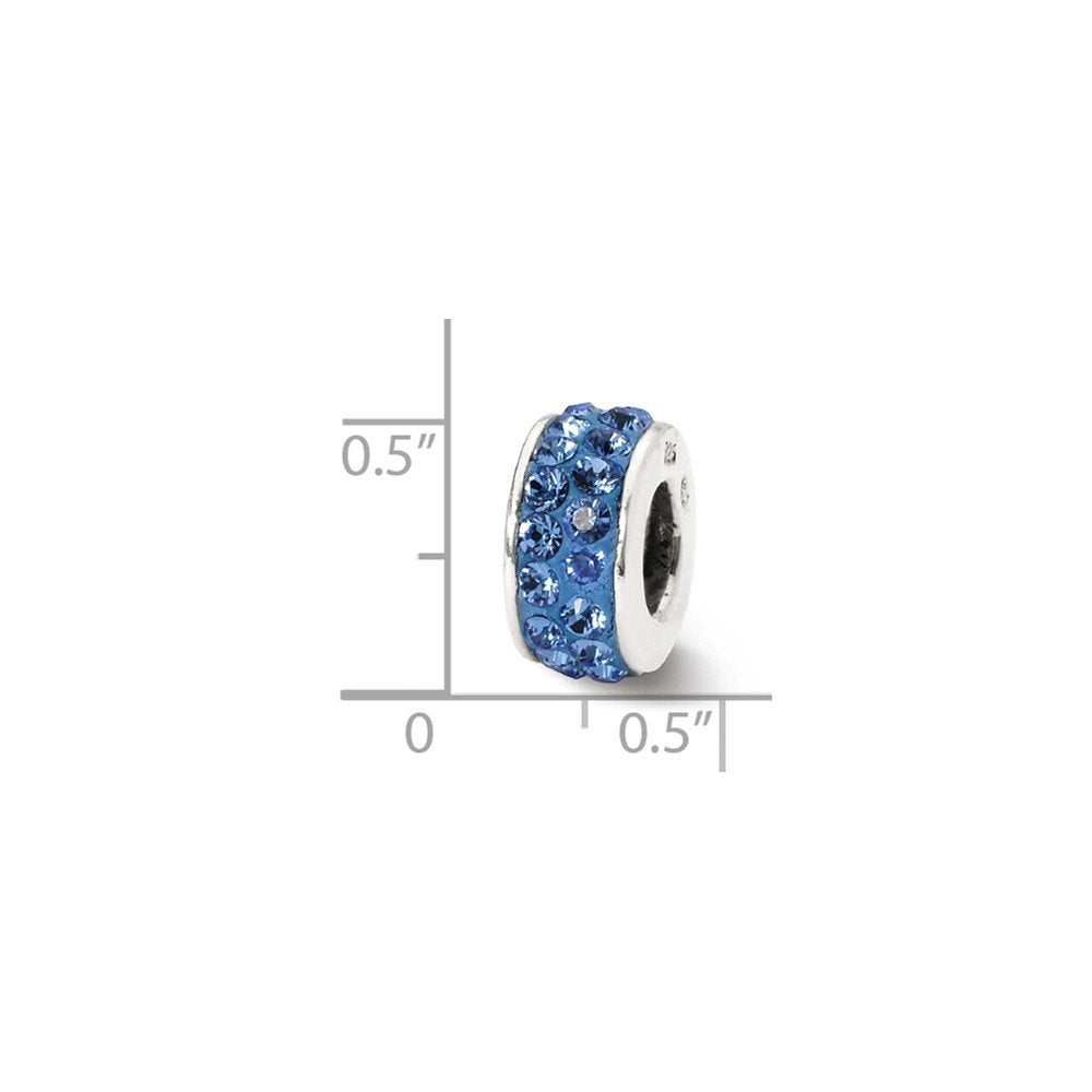 Sterling Silver Reflections Sept Double Row Preciosa Crystal Bead