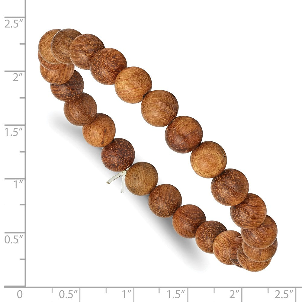 Stretch Burma Padauk Bead Wood Bracelet