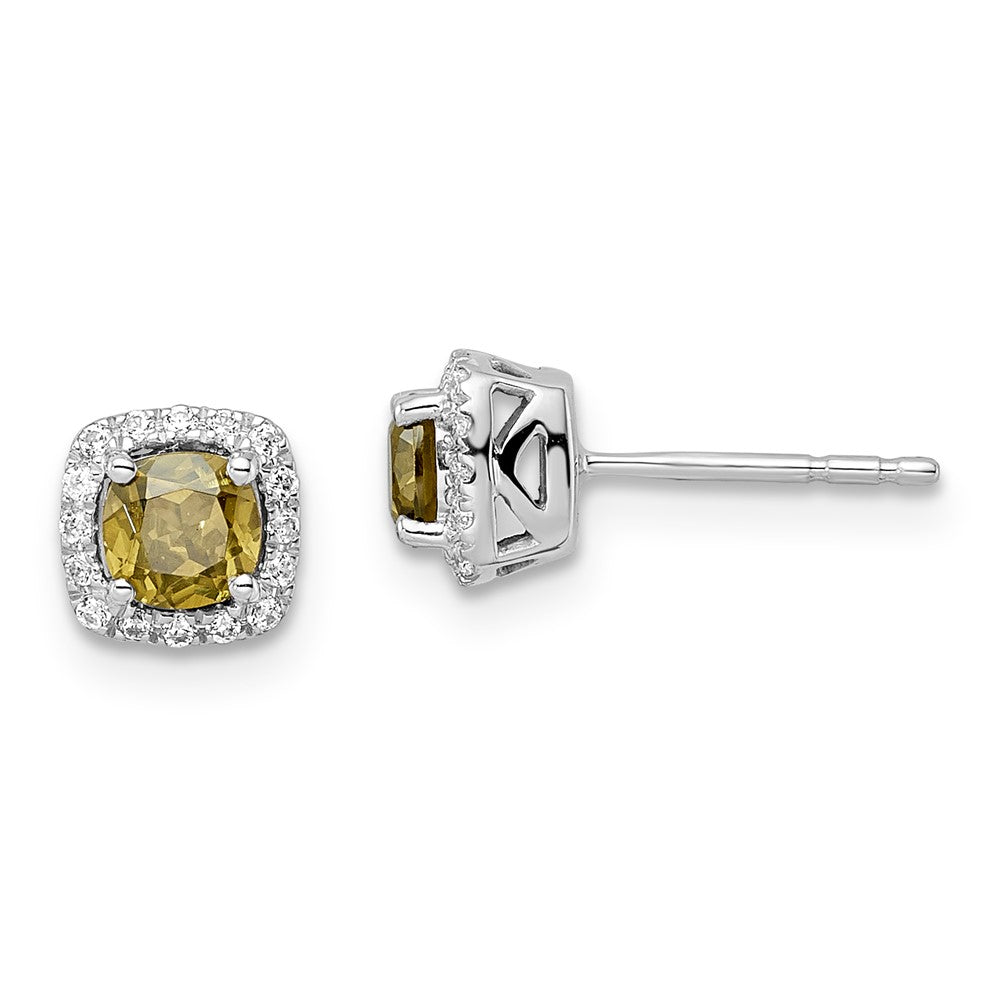 10kw ANT Peridot and Diamond Earring