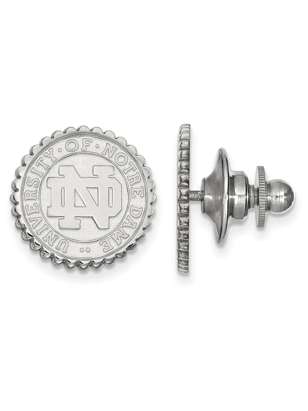 Sterling Silver University Of Notre Dame Crest Tie Tac
