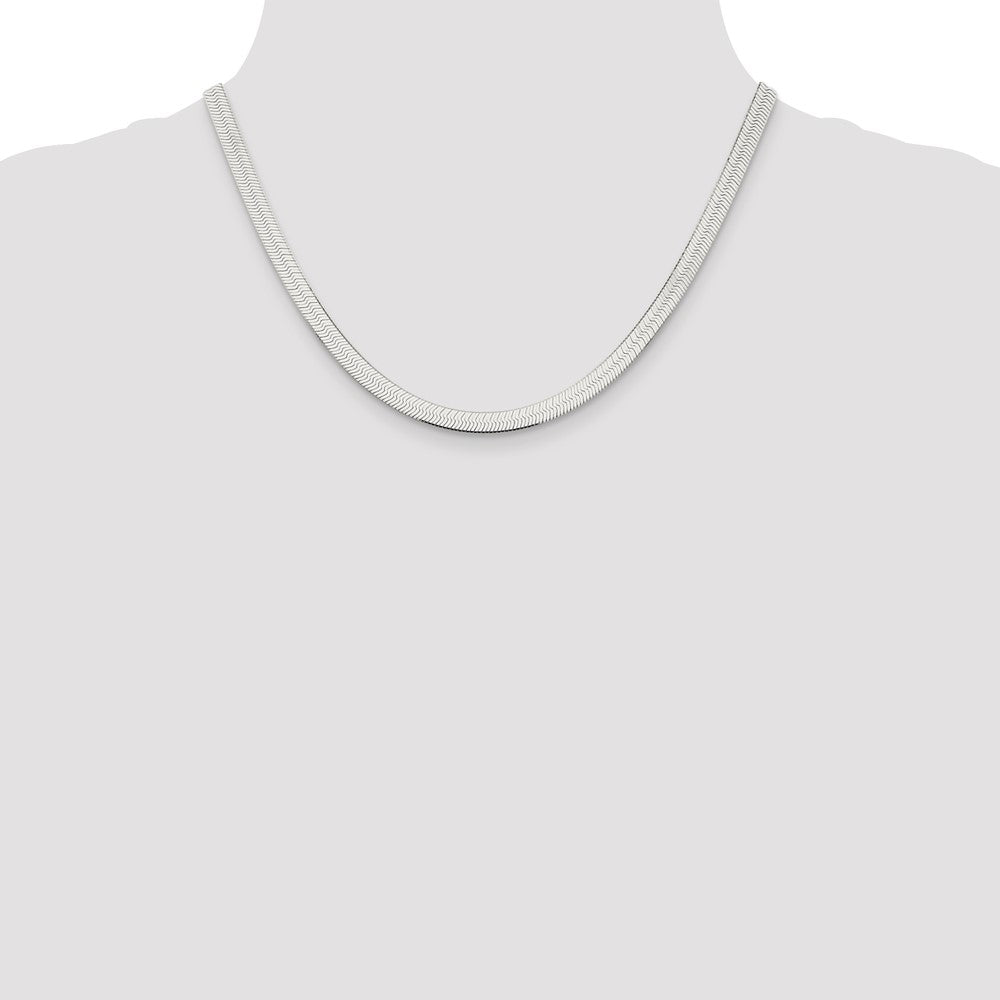 Sterling Silver 5.25mm Magic Herringbone Chain 18 Inches