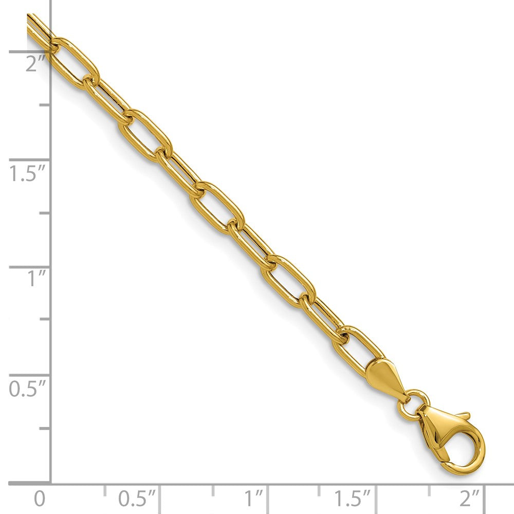 14k 3.7mm Semi-Solid Paperclip Chain