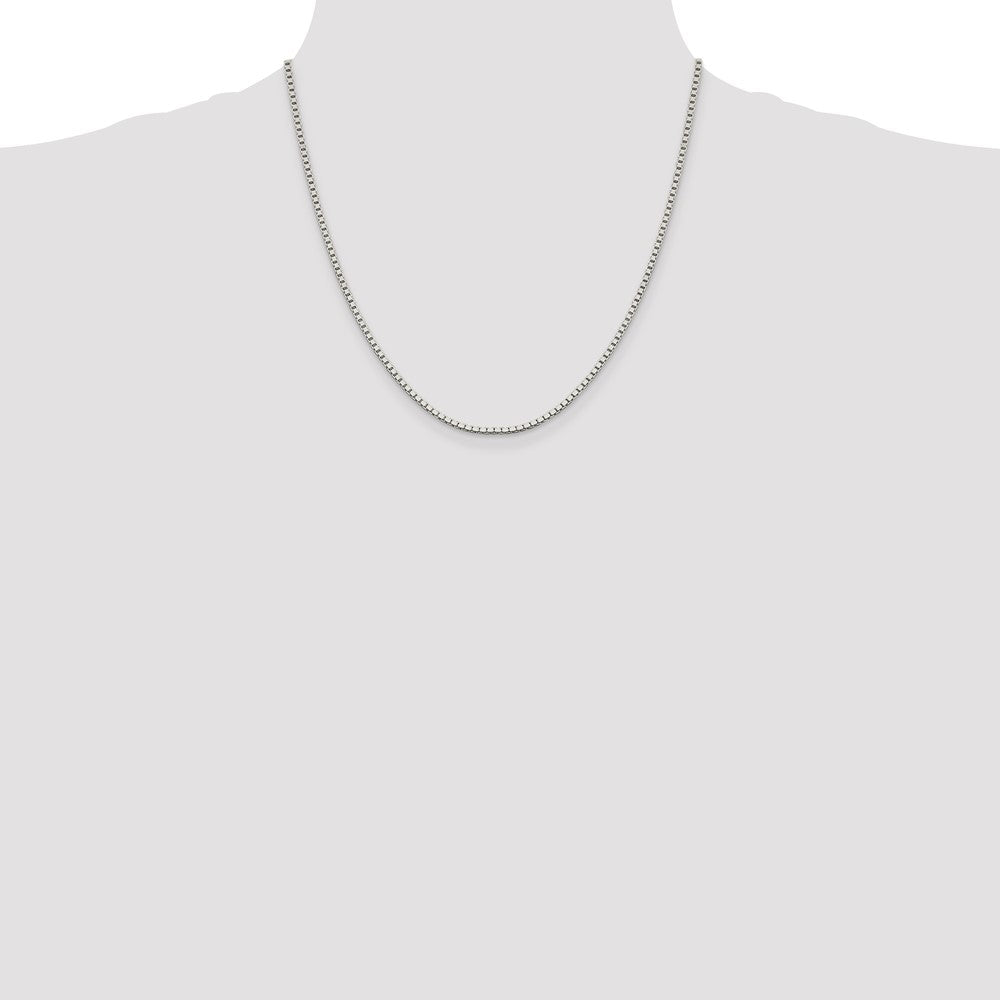 Sterling Silver 1.9mm Box Chain 20 Inches