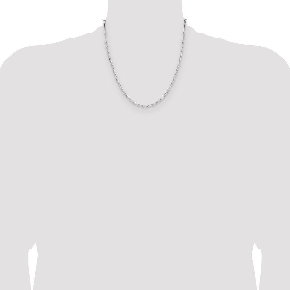 Sterling Silver 3.1mm D/C Paperclip Chain