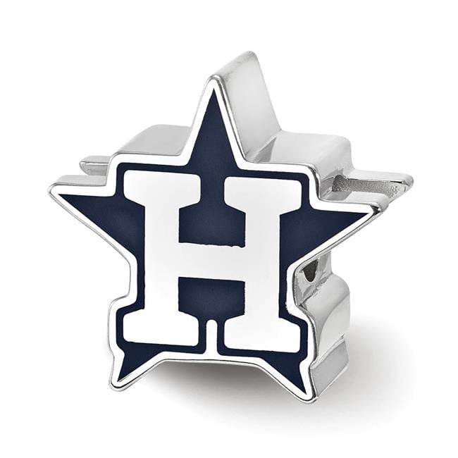 LogoArt SS500AST Sterling Silver Houston Astros Enameled Bead