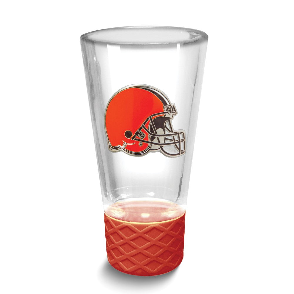 NFL Cleveland Browns Collectors 4 oz. Shot Glass with Silicone Base