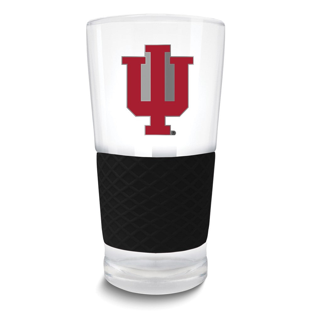 Collegiate Indiana University Score 22 oz. Pint Glass with Silicone Grip