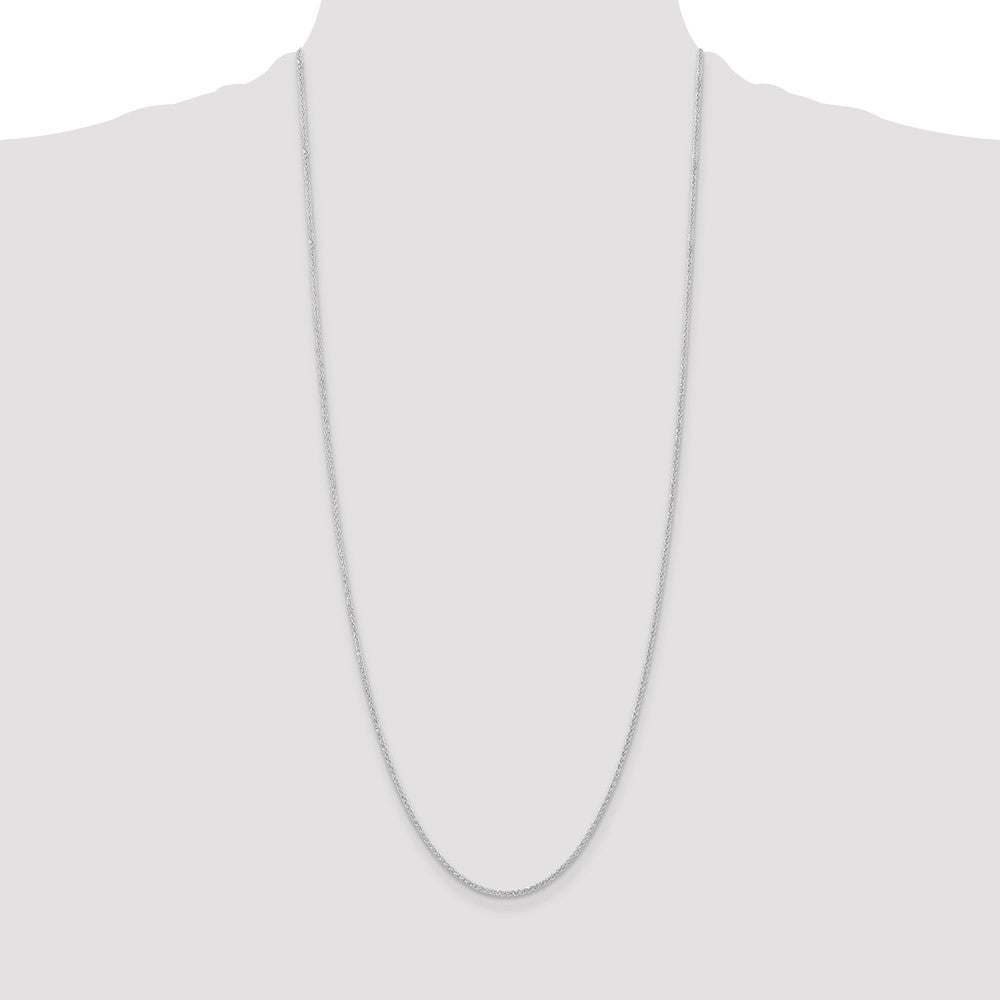Sterling Silver Rhodium-plated 1.6mm Round Spiga Chain 30 Inches