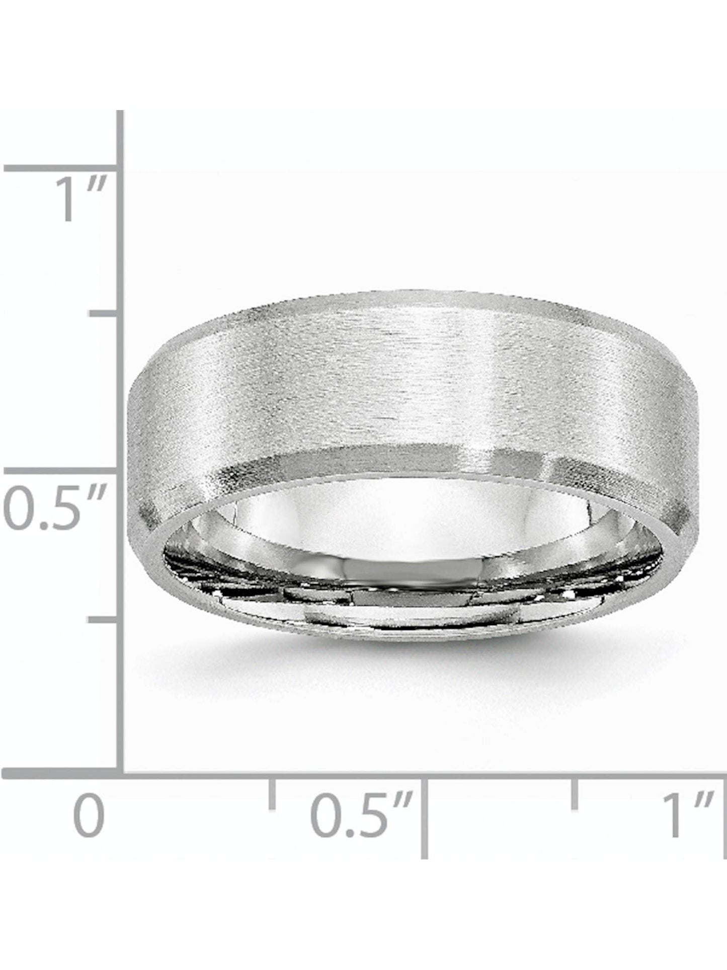 Chisel Cobalt Beveled Edge Satin 8mm Band