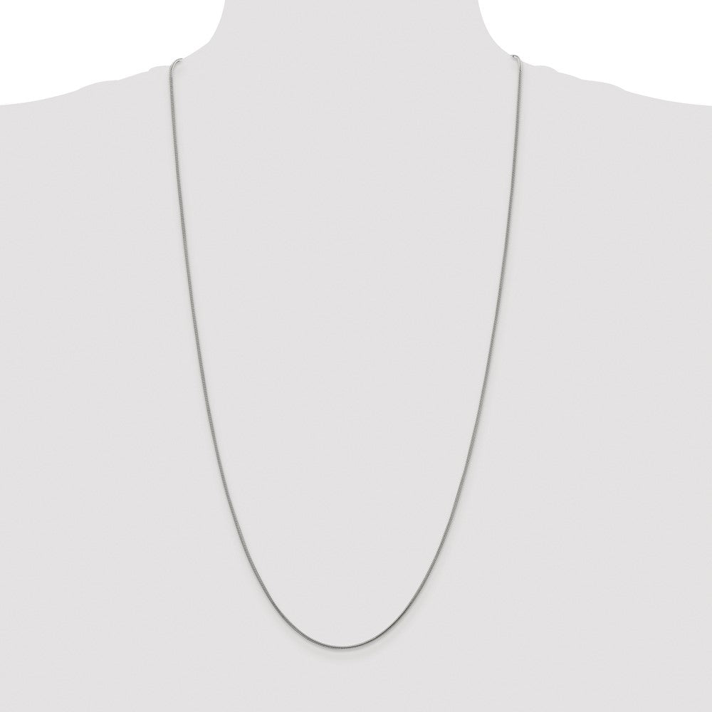 Sterling Silver Rhodium-plated 1.2mm Snake Chain