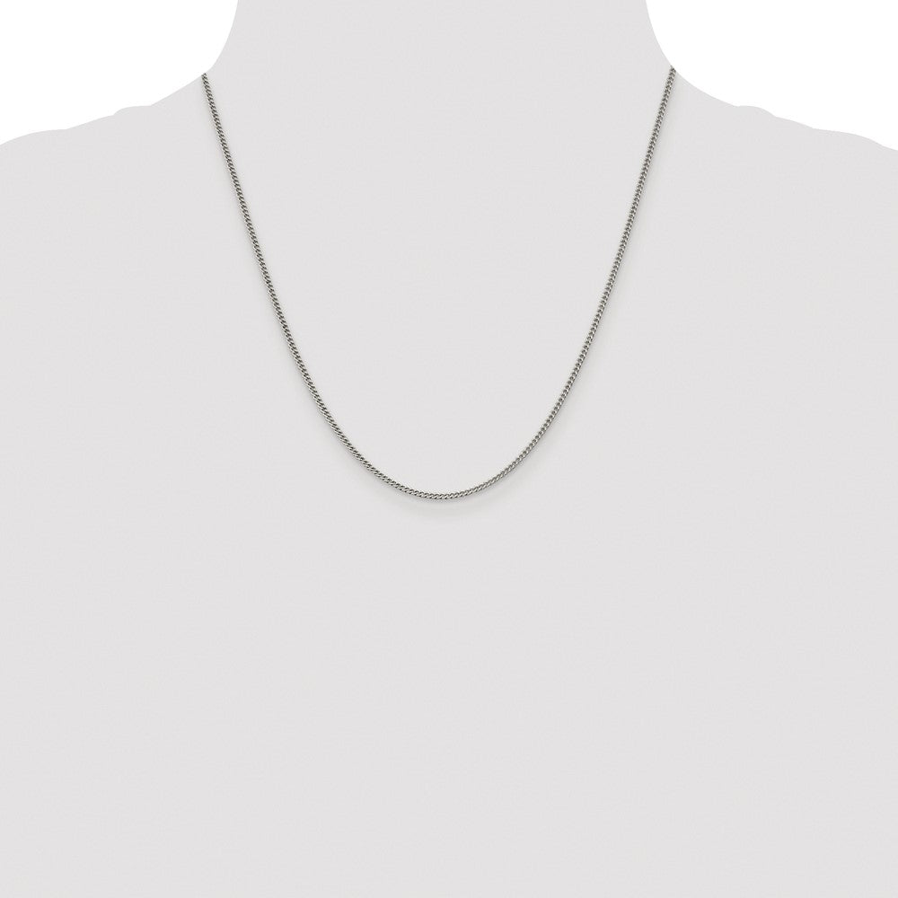 Sterling Silver Rhodium-plated 1.75mm Curb Chain