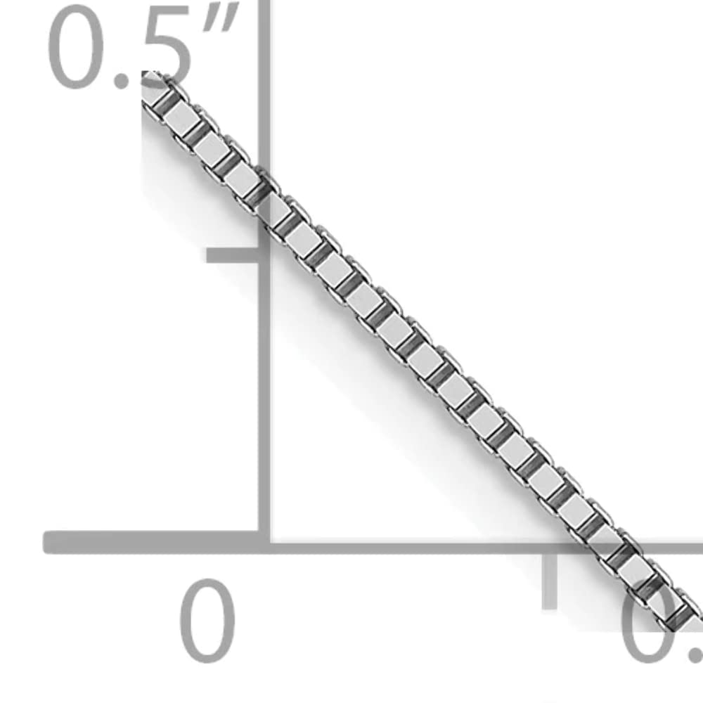 10K White Gold .8mm Box Chain