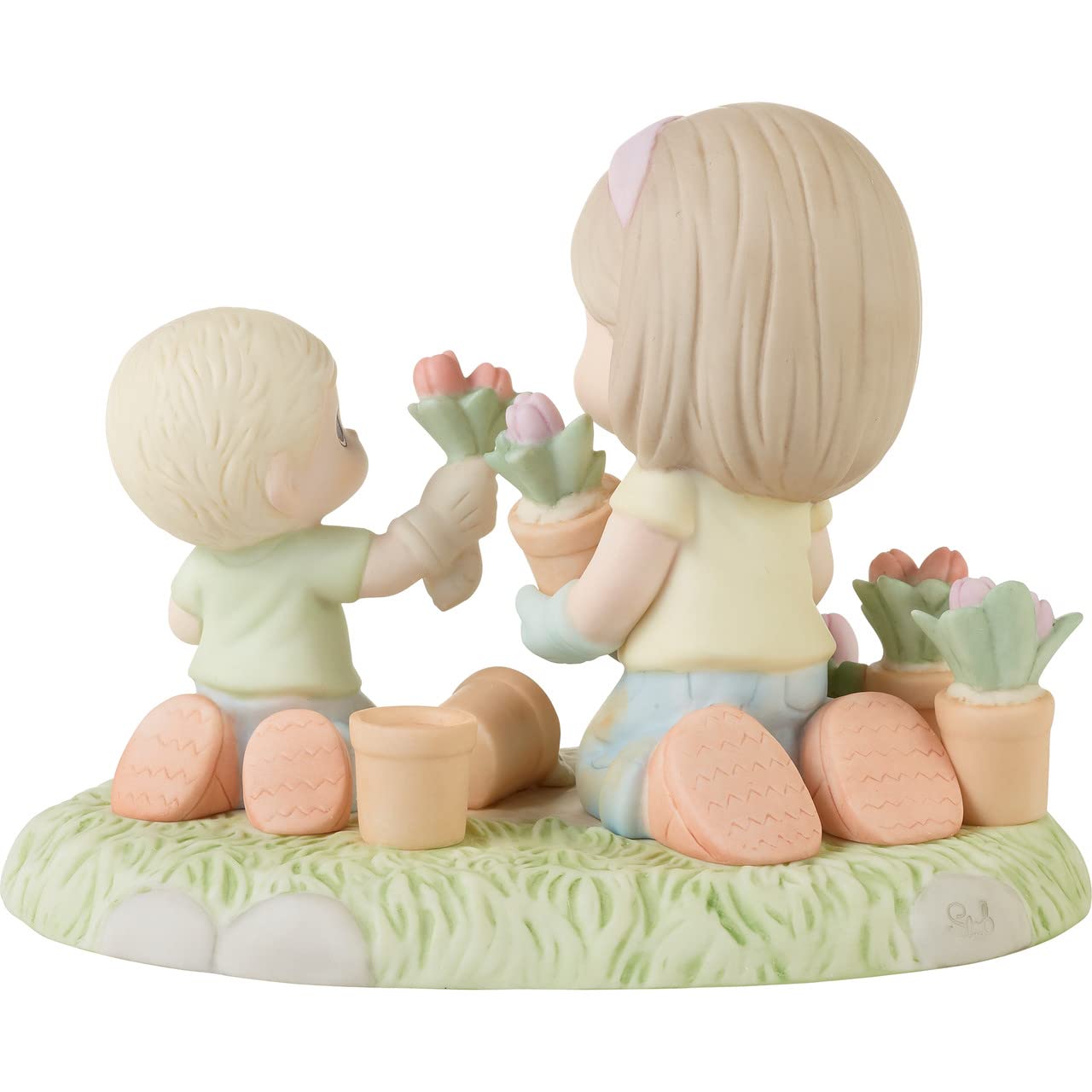 Precious Moments Hand-painted Porcelain Girl On Paddleboard Blonde Figurine