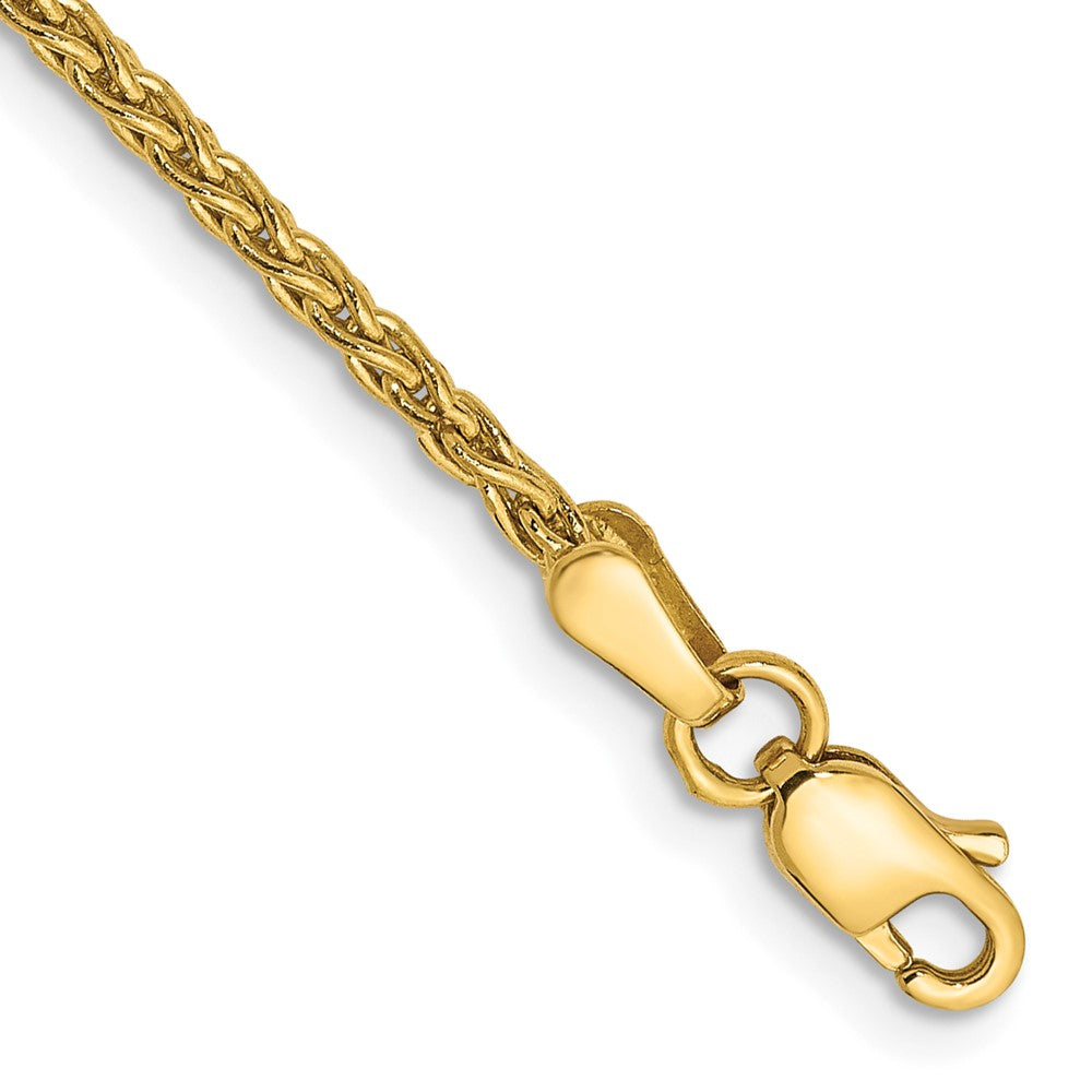 14k 8 inch 1.75mm Parisian Wheat with Lobster Clasp Bracelet 8 inches