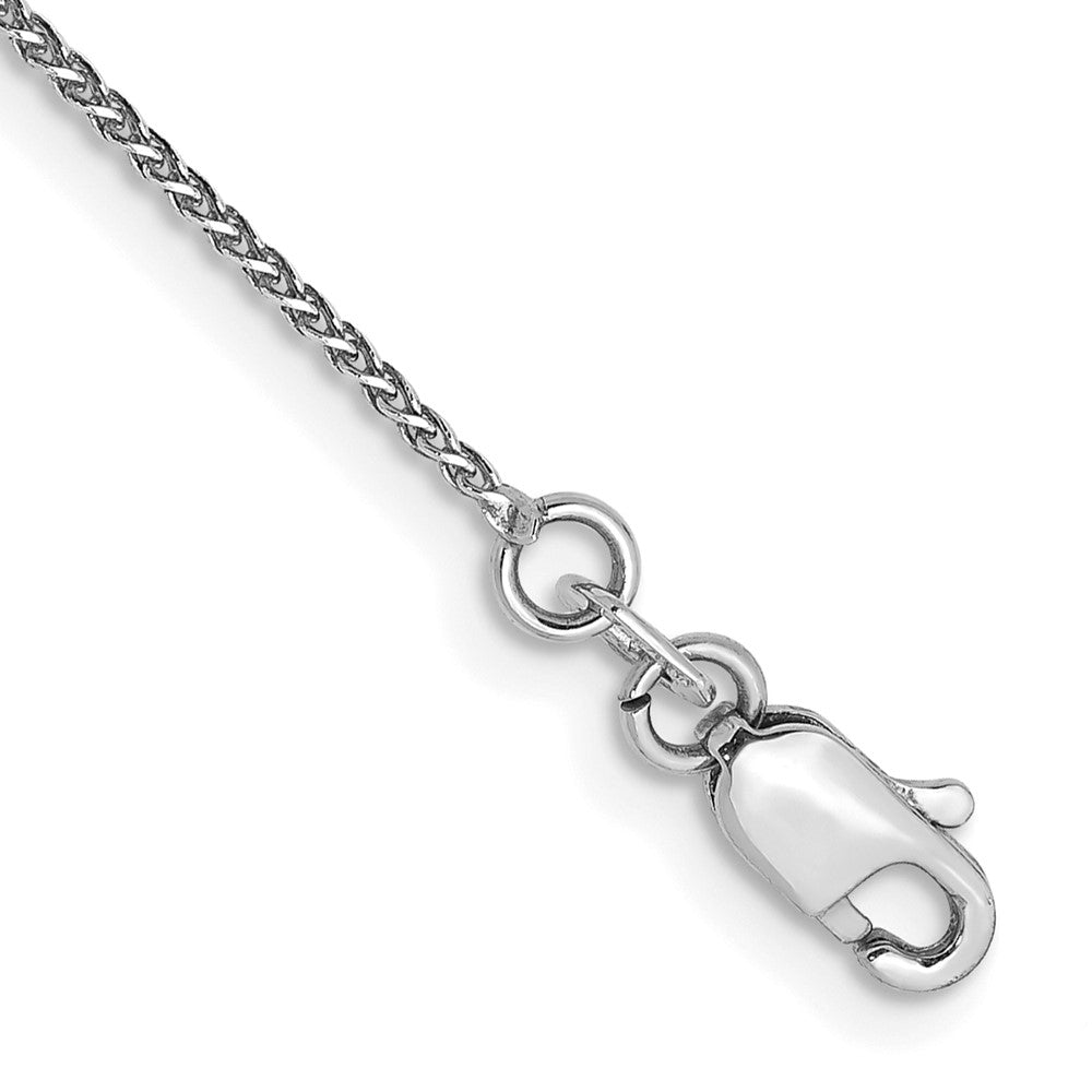 14K White Gold 7 inch 1.05mm Diamond-cut Spiga with Lobster Clasp Bracelet 7 inches