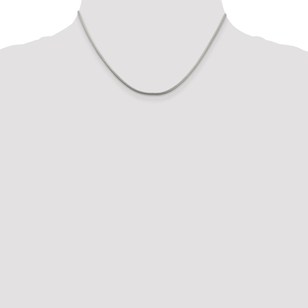 Sterling Silver 2mm Round Snake Chain 16 Inches