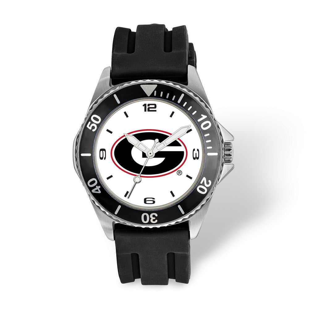 LogoArt University of Georgia Collegiate Gents Silicone Strap Quartz Watch QUGA169