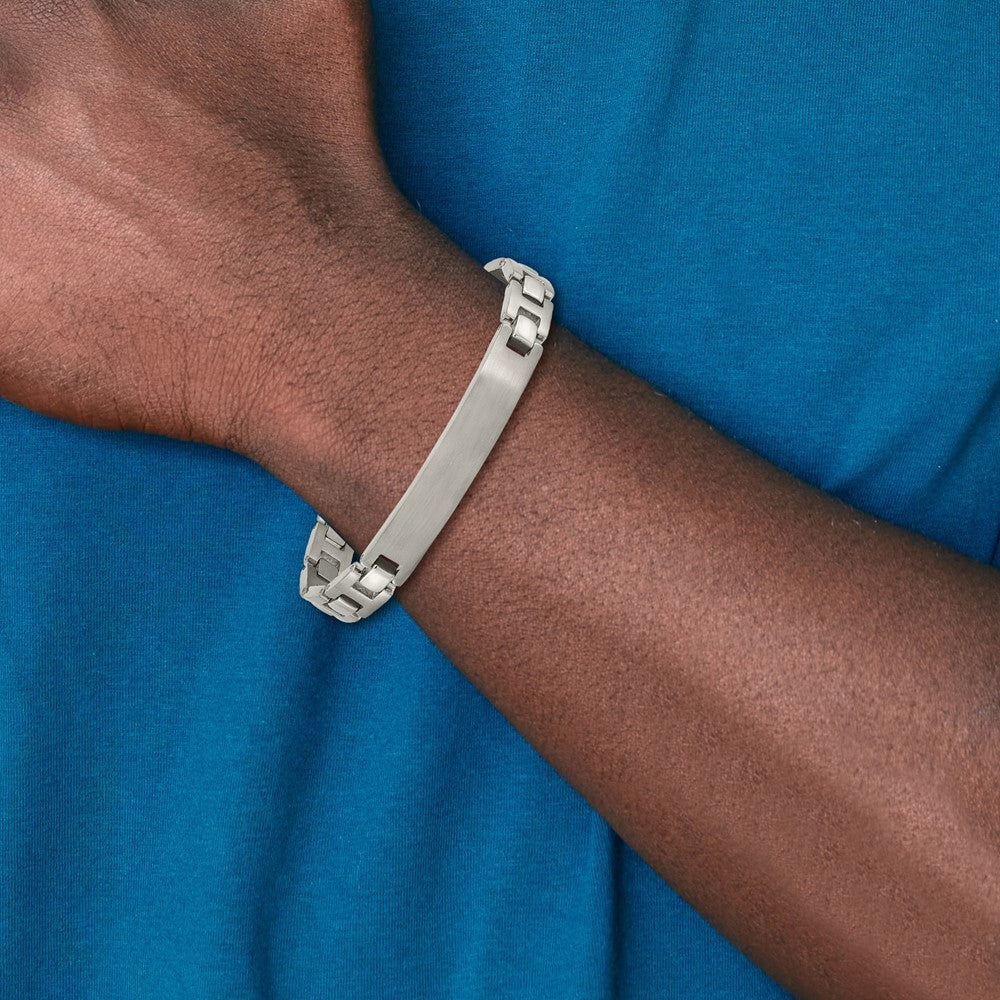 Titanium Brushed and Polished 8.5in ID Bracelet 8.5 inches