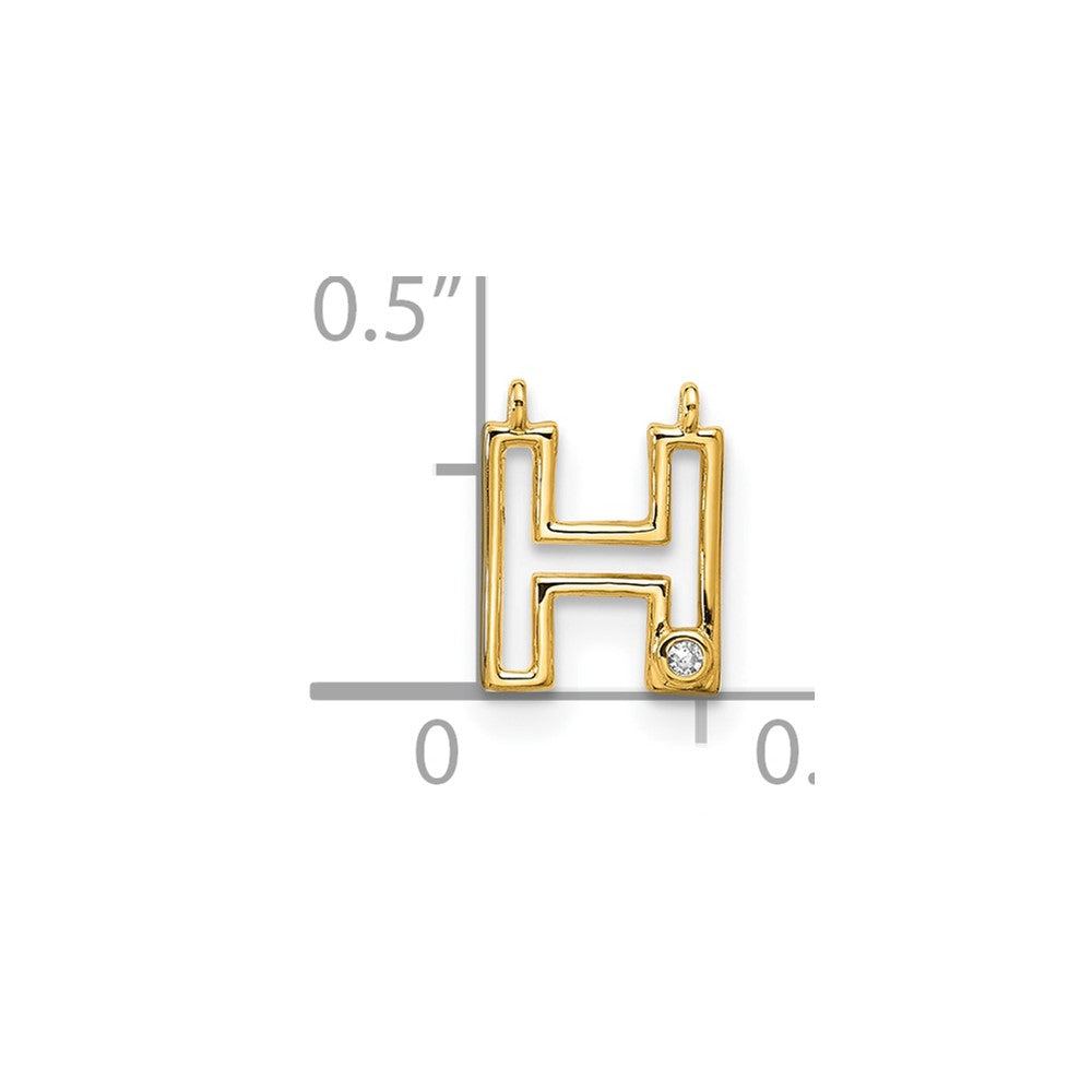 Stella & Dot 10ky Diamond Initial H Charm Element