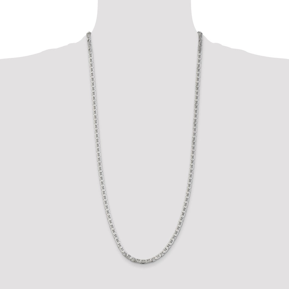 Sterling Silver 4.5mm Flat Anchor Chain 30 Inches