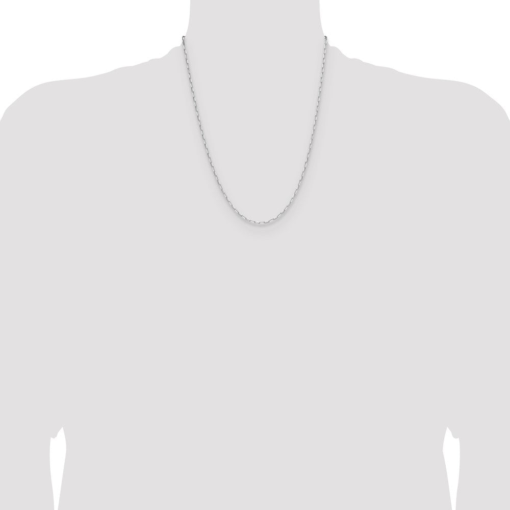 Sterling Silver Rhodium-plated 2.15mm D/C Forzantine Chain