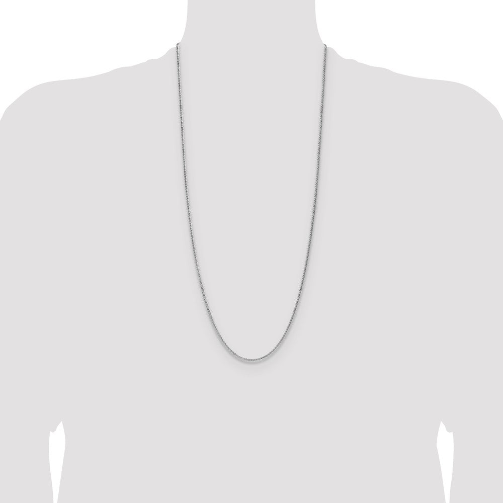 Sterling Silver 2.1mm Diamond-cut Square Spiga Chain