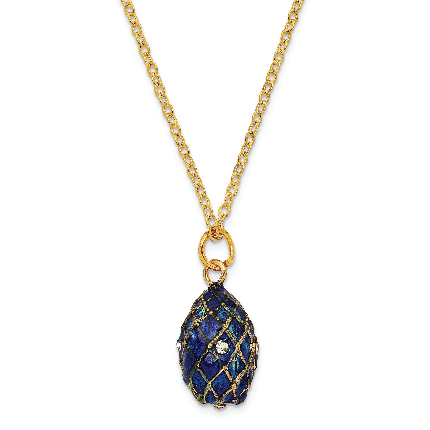 Pewter Grand Royal Blue Musical Egg