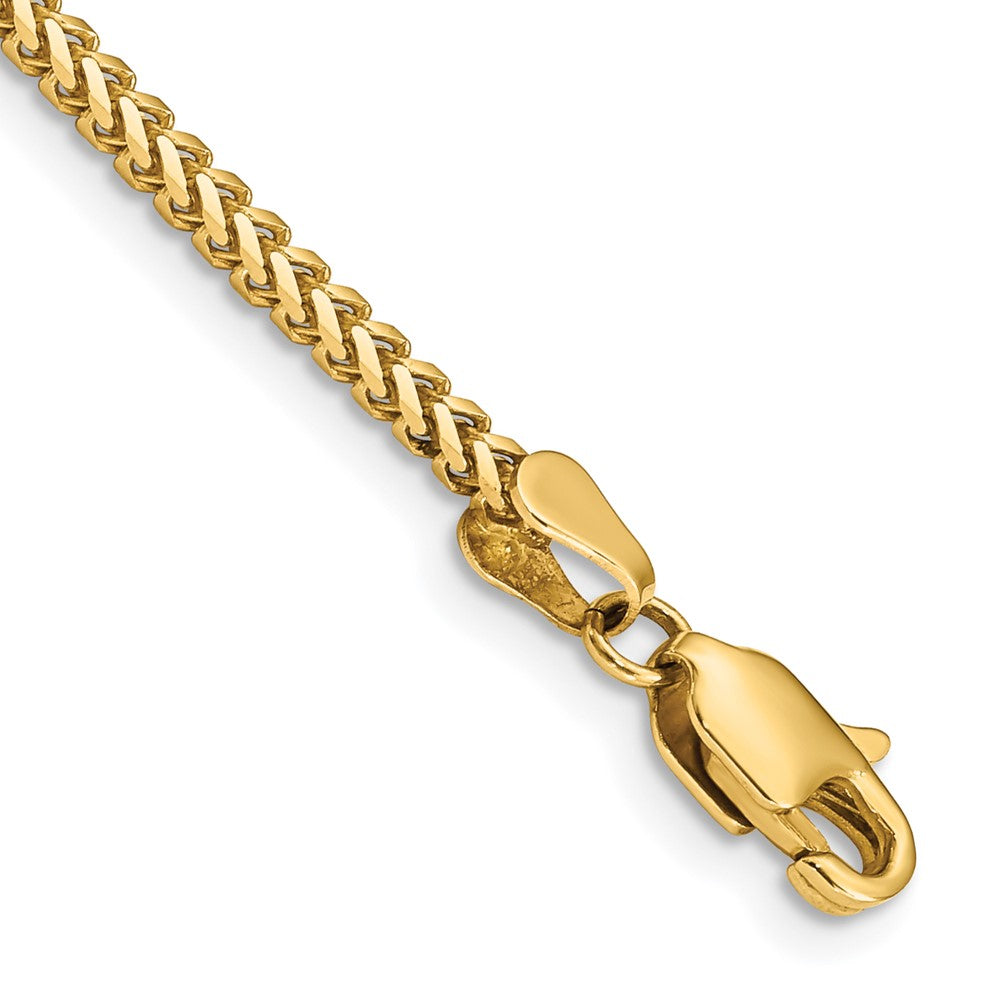 14K 7 inch 2mm Franco with Lobster Clasp Bracelet 7 inches