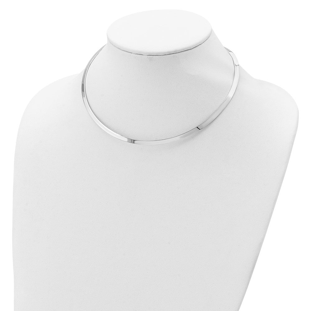 Sterling Silver Polished 4mm Neck Collar 14 Inches