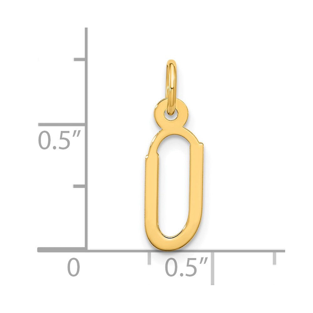 10k Large Slanted Block Initial U Charm