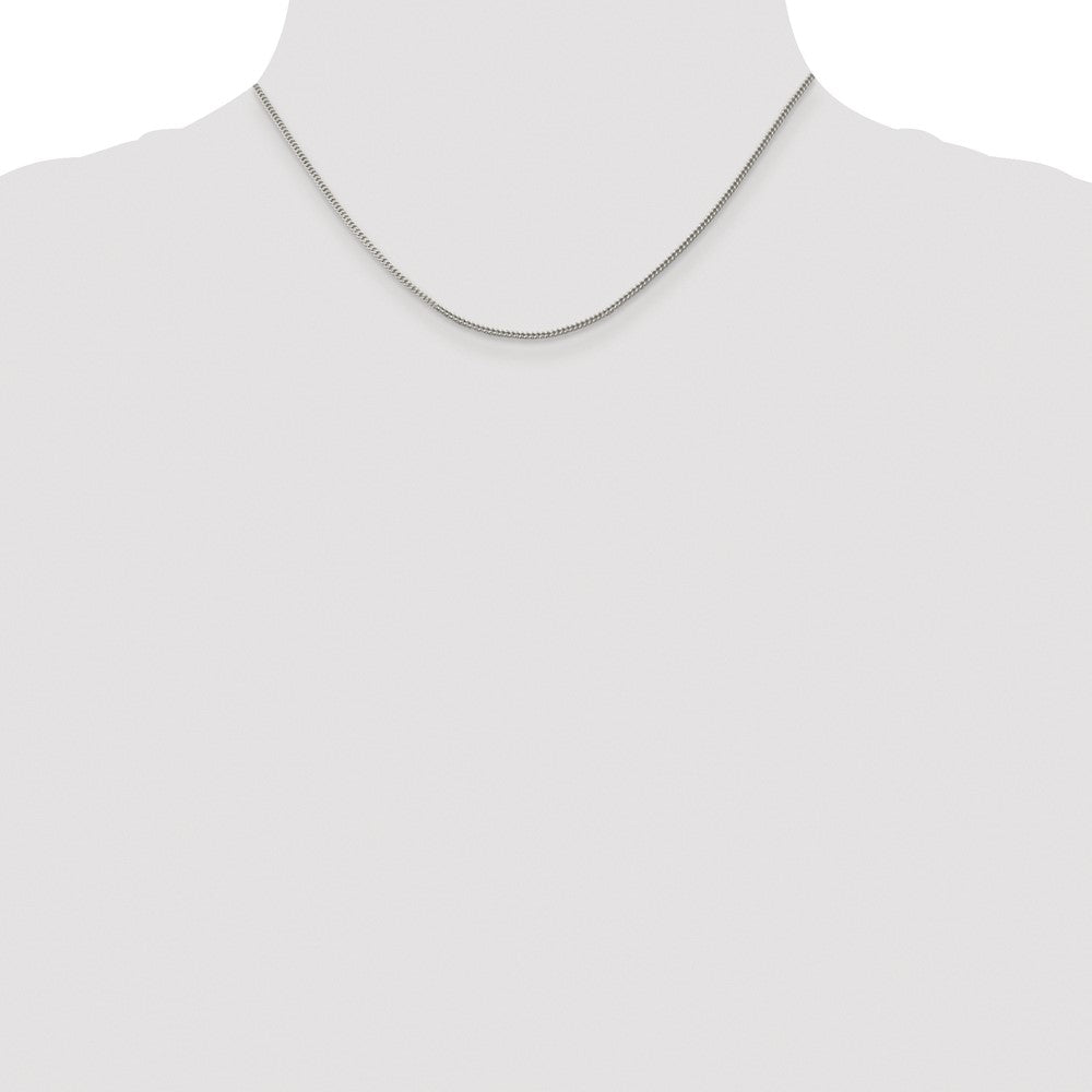 Sterling Silver Rhodium-plated 1.5mm Curb Chain