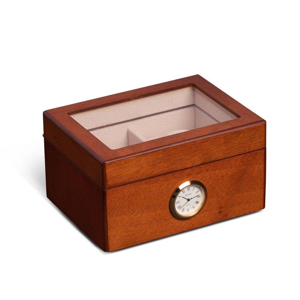 All in Time Watch Box, Double Slot, Black Wood
