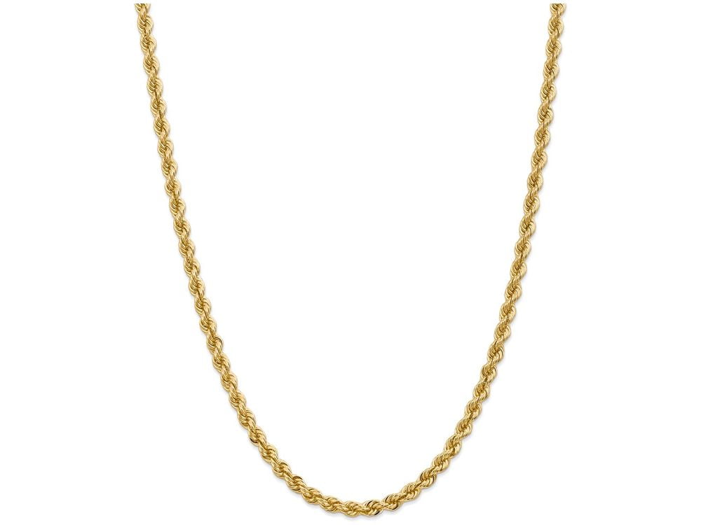 14K 7 inch 5mm Regular Rope with Lobster Clasp Chain