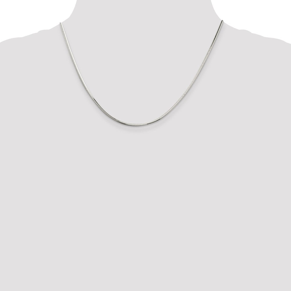 Sterling Silver 1.65mm Octagonal Snake Chain 18 Inches